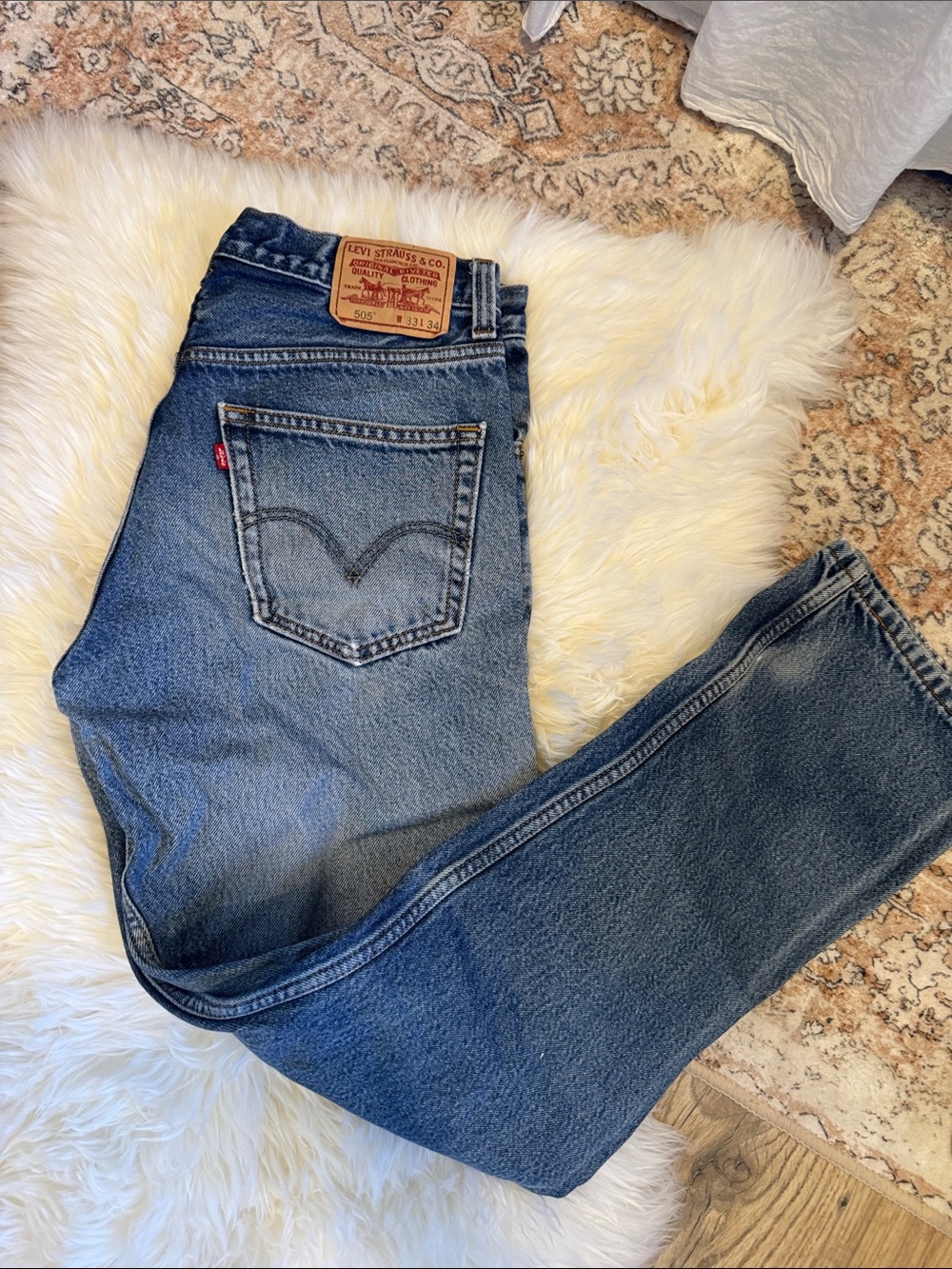 Men’s 505 Levi's Blue Vintage-Inspired Straight Jeans